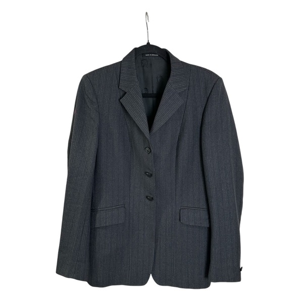 Pytchley Women’s Gray White & Blue Wool English Hunt Show Coat - Picture 1 of 8